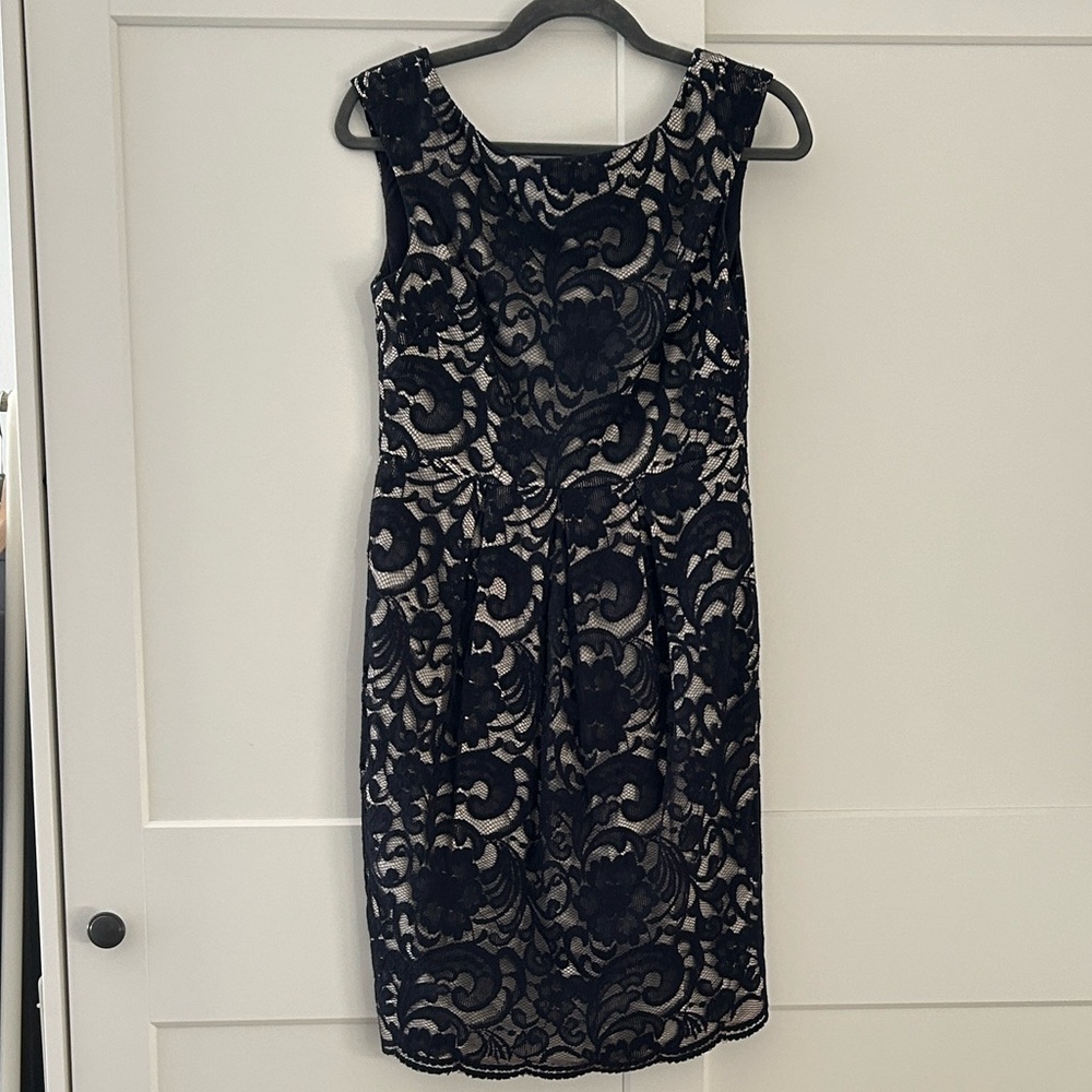 Eliza J Navy Lace Overlay Dress, Size 4